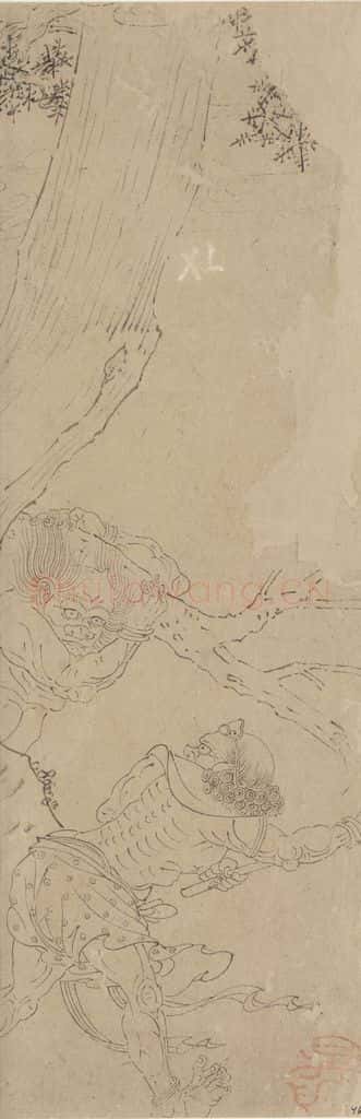 宋 佚名《道子墨宝：搜山图》书画作品