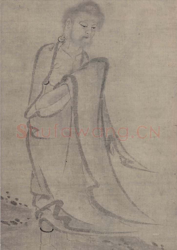 宋 佚名《释迦出山图》书画作品