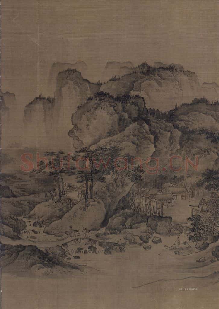金 佚名《溪山无尽图》书画作品