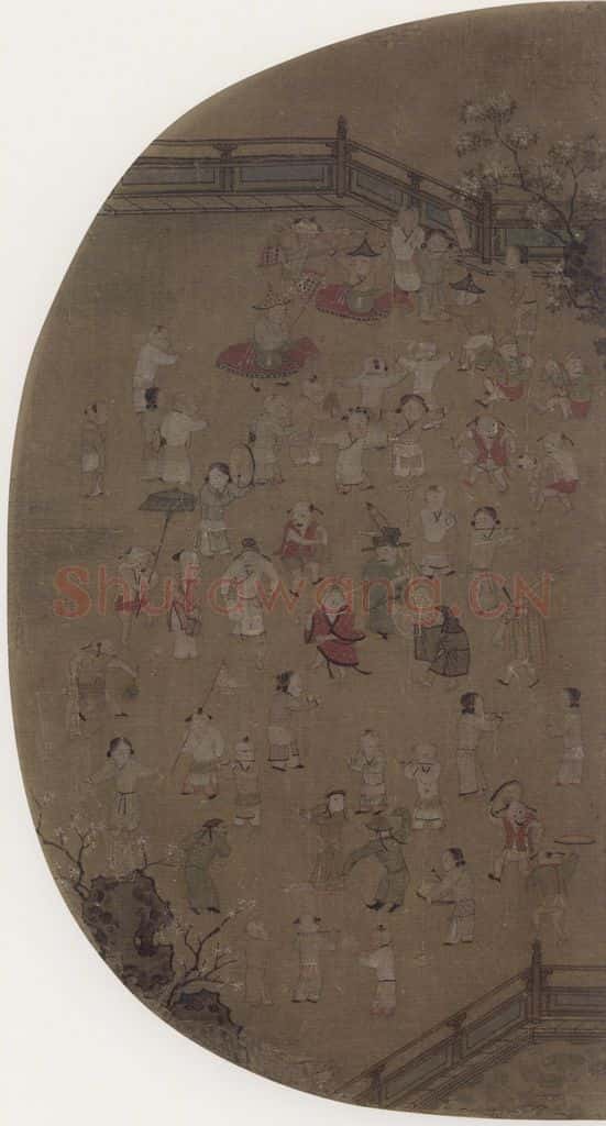 宋 佚名《百子图》书画作品