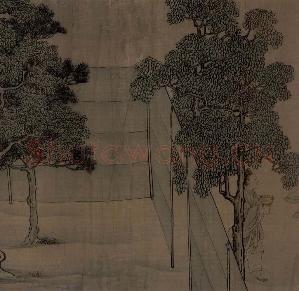 宋 李唐(传)《晋文公复国图》书画作品