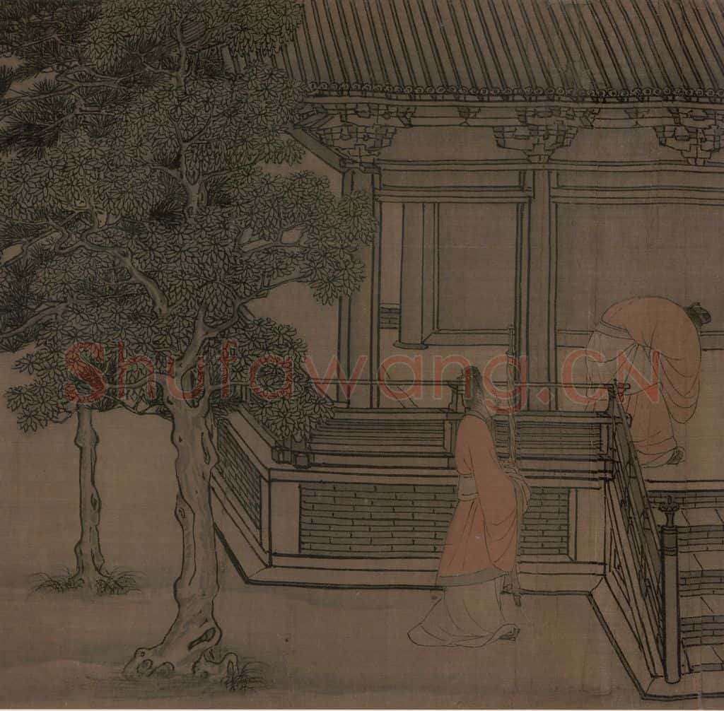 宋 李唐(传)《晋文公复国图》书画作品