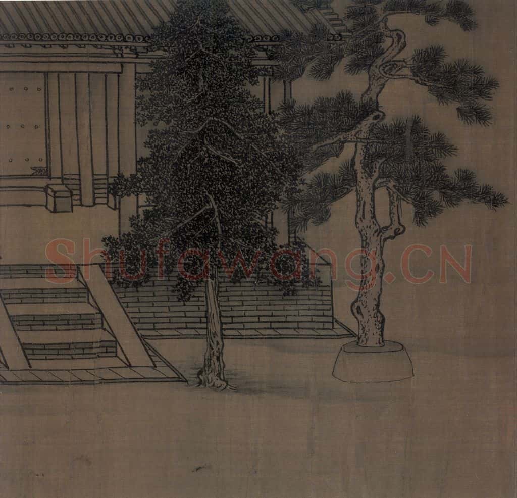 宋 李唐(传)《晋文公复国图》书画作品