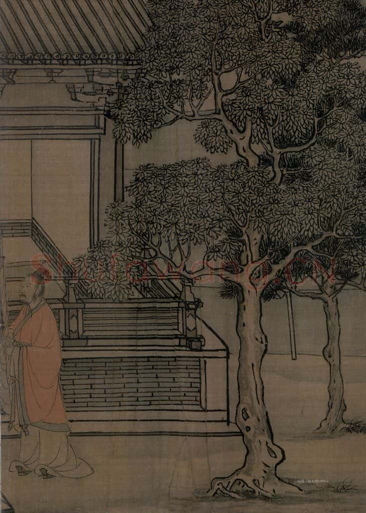 宋 李唐(传)《晋文公复国图》书画作品