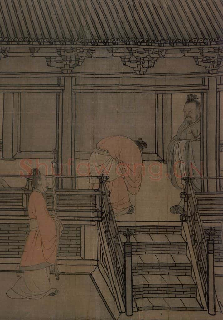 宋 李唐（传）《晋文公复国图》书画作品