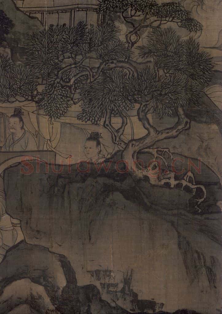 宋 李唐(传)《晋文公复国图》书画作品