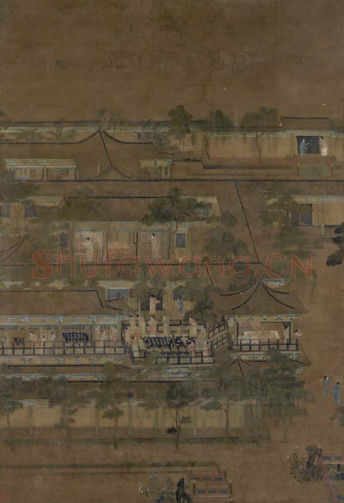 五代 佚名《乞巧图》书画作品