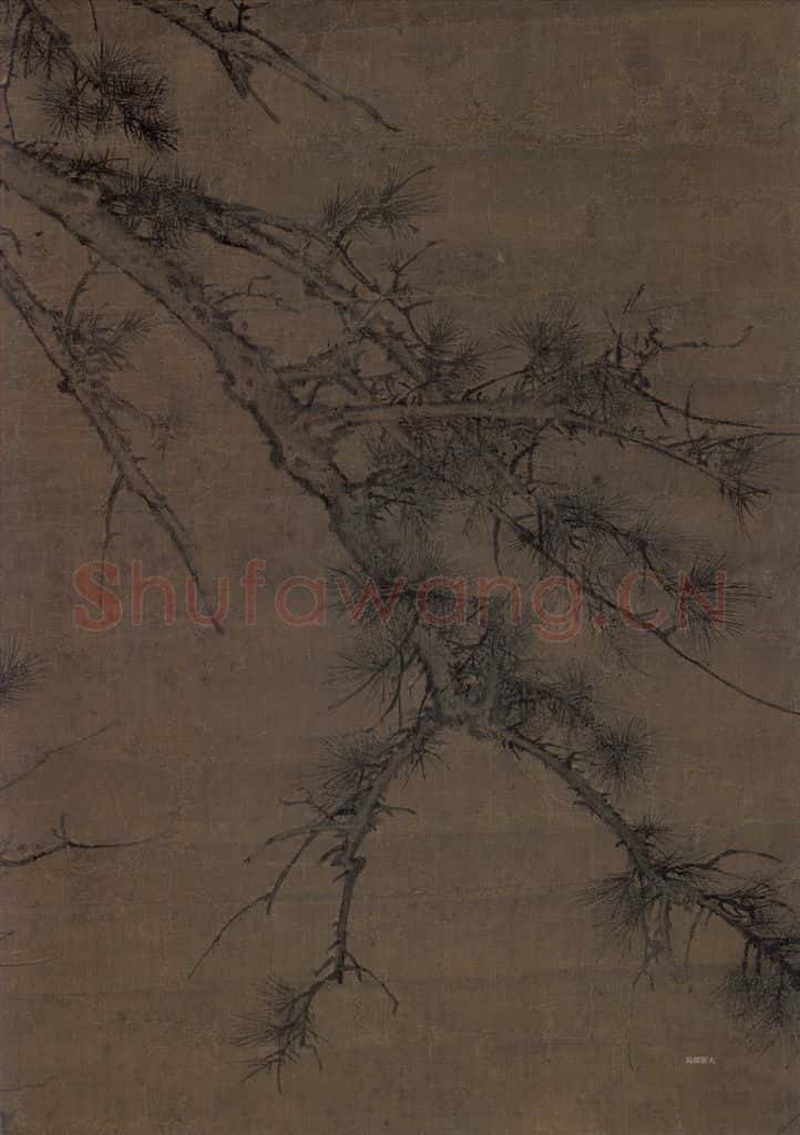宋 佚名《仿李成寒林策驴图》书画作品