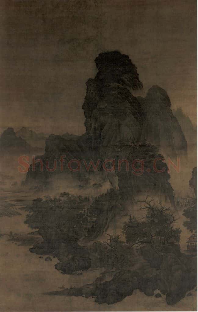 宋 佚名《仿范宽山水图》书画作品