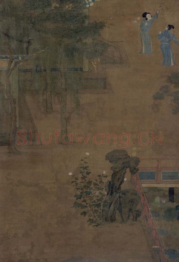 五代 佚名《乞巧图》书画作品