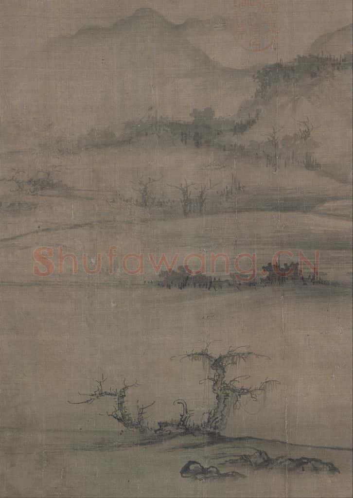 宋 郭熙《树色平远图》书画作品