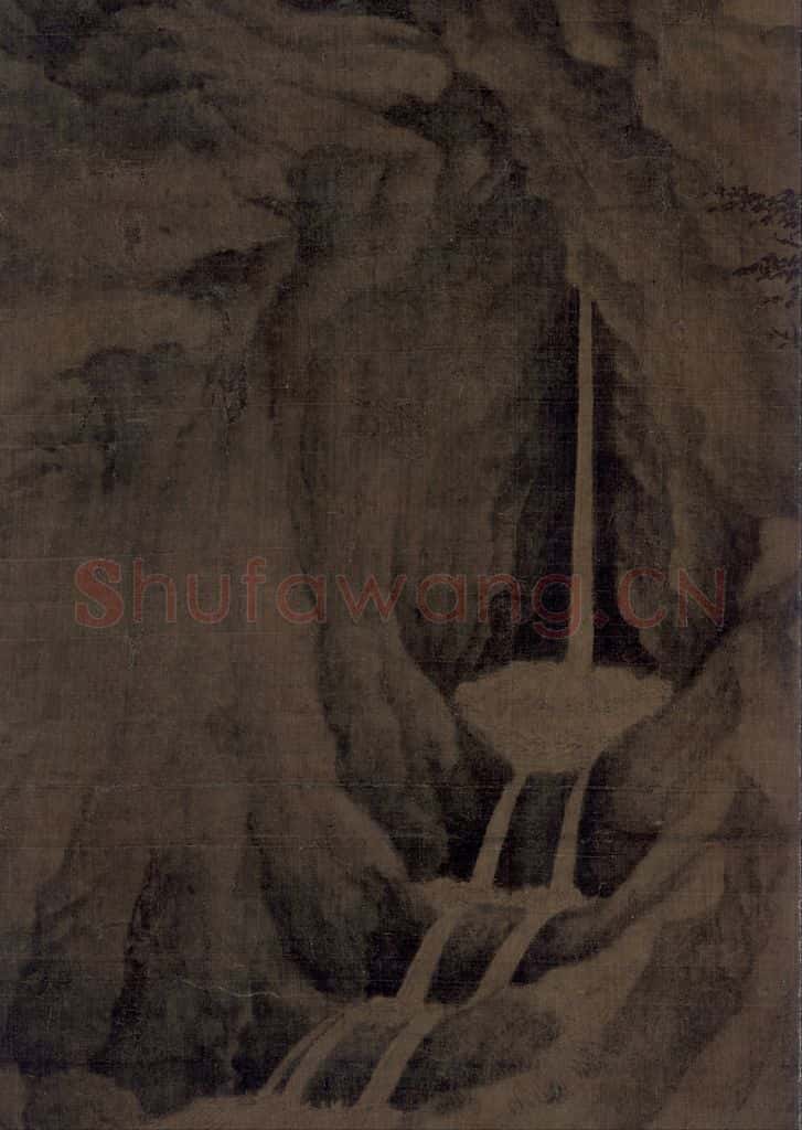 五代 董源（传）《溪岸图》书画作品