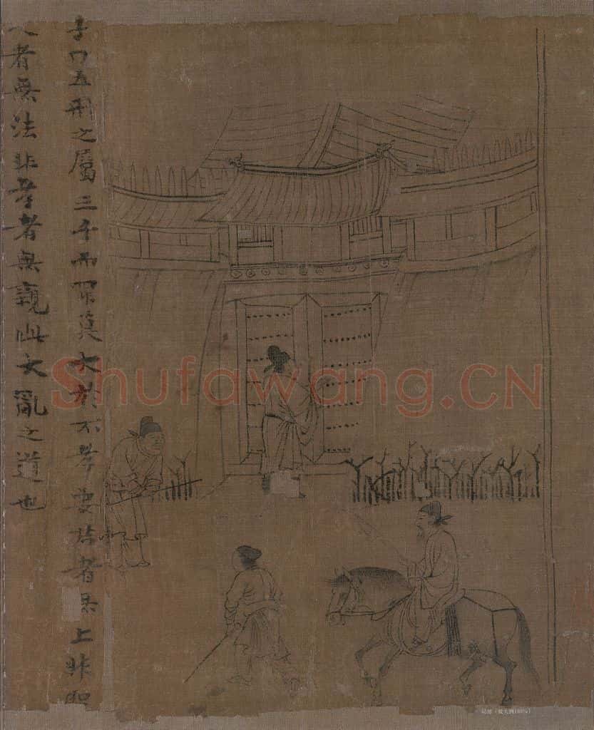 宋 李公麟《孝经图》书画作品