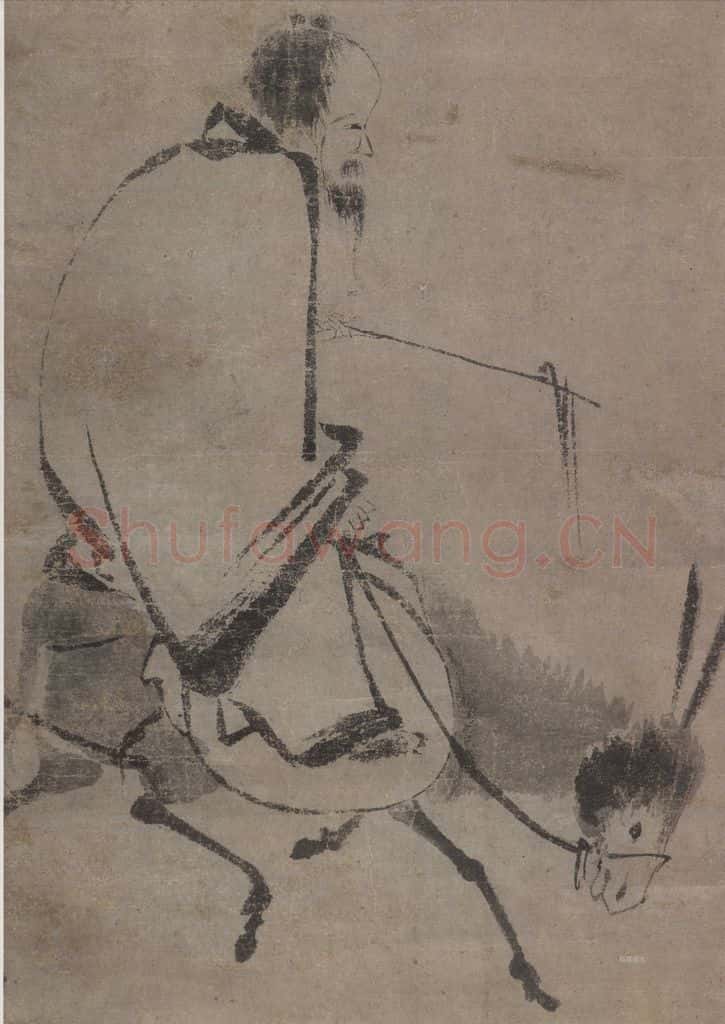 宋代 佚名《骑驴图》书画作品