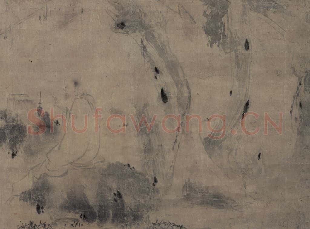 宋代 直翁(传)《药山李翱问道图》书画作品