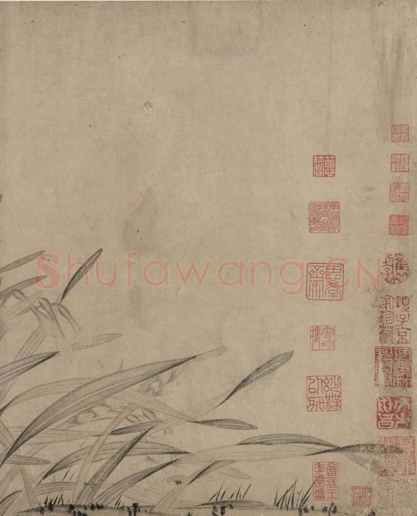 宋代 赵孟坚《水仙图》书画作品