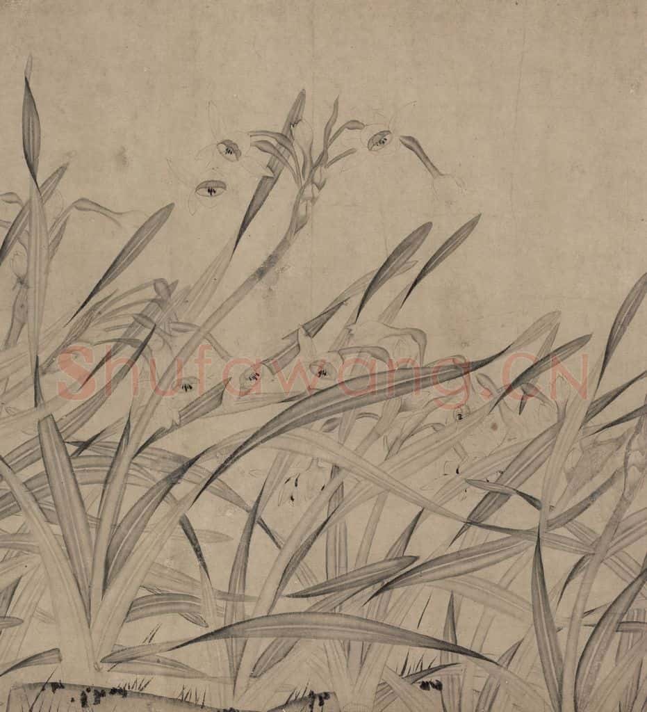 宋代 赵孟坚《水仙图》书画作品