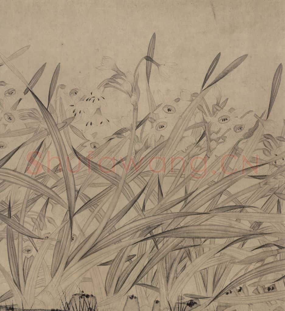 宋代 赵孟坚《水仙图》书画作品