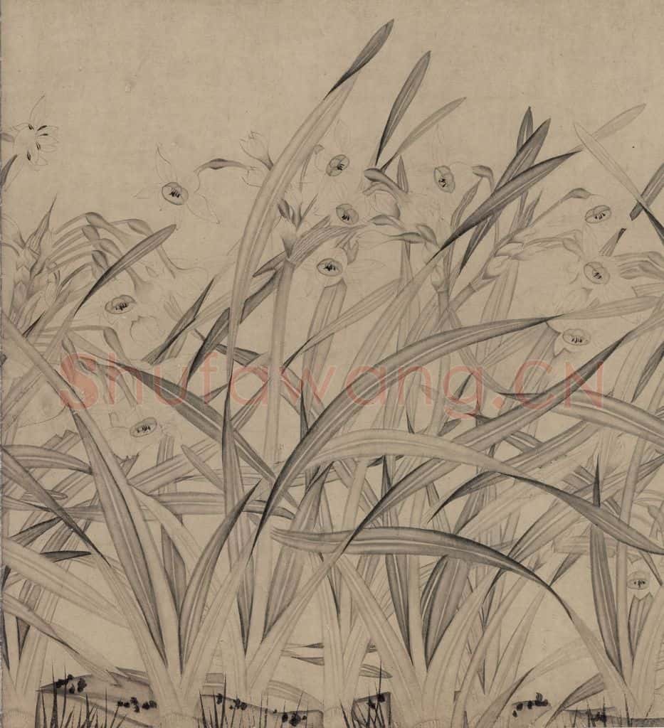 宋代 赵孟坚《水仙图》书画作品