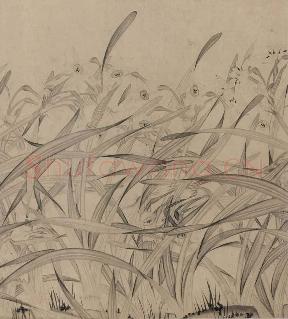 宋代 赵孟坚《水仙图》书画作品