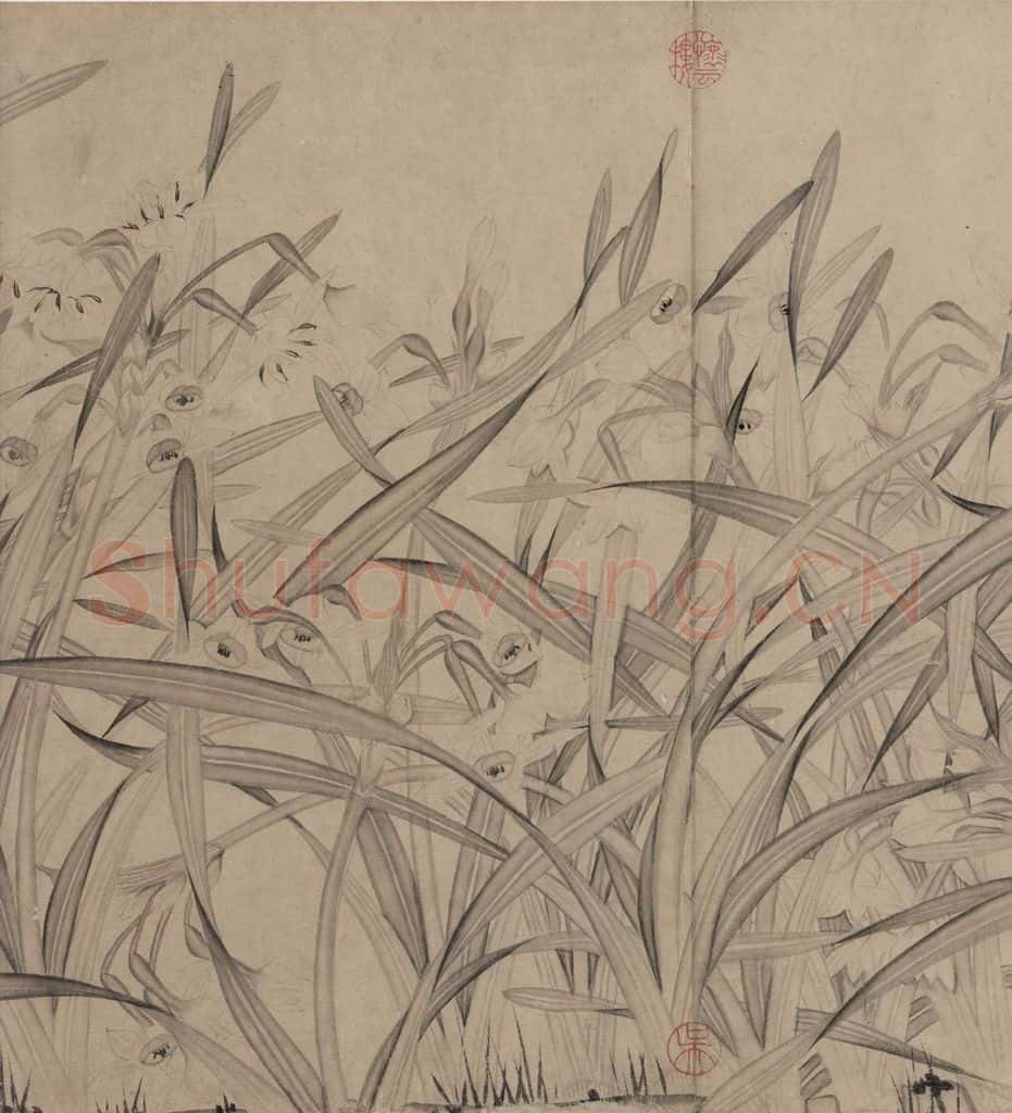 宋代 赵孟坚《水仙图》书画作品