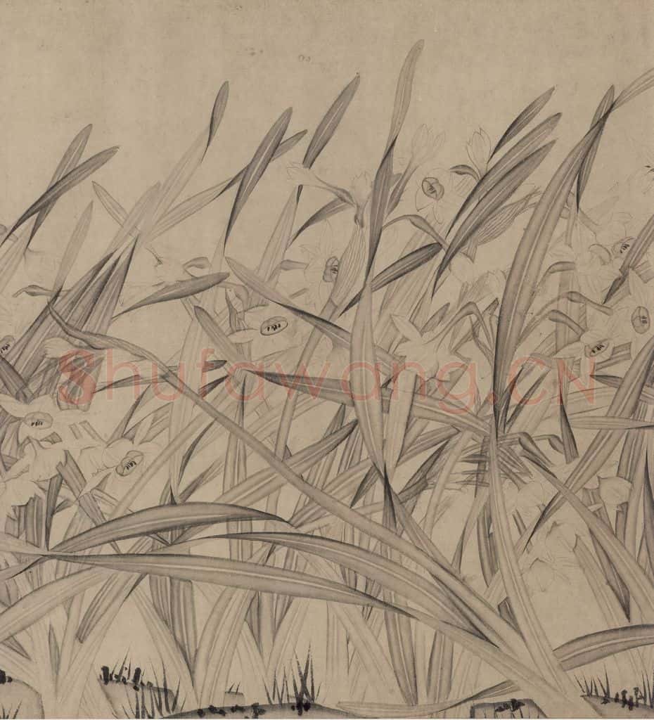 宋代 赵孟坚《水仙图》书画作品