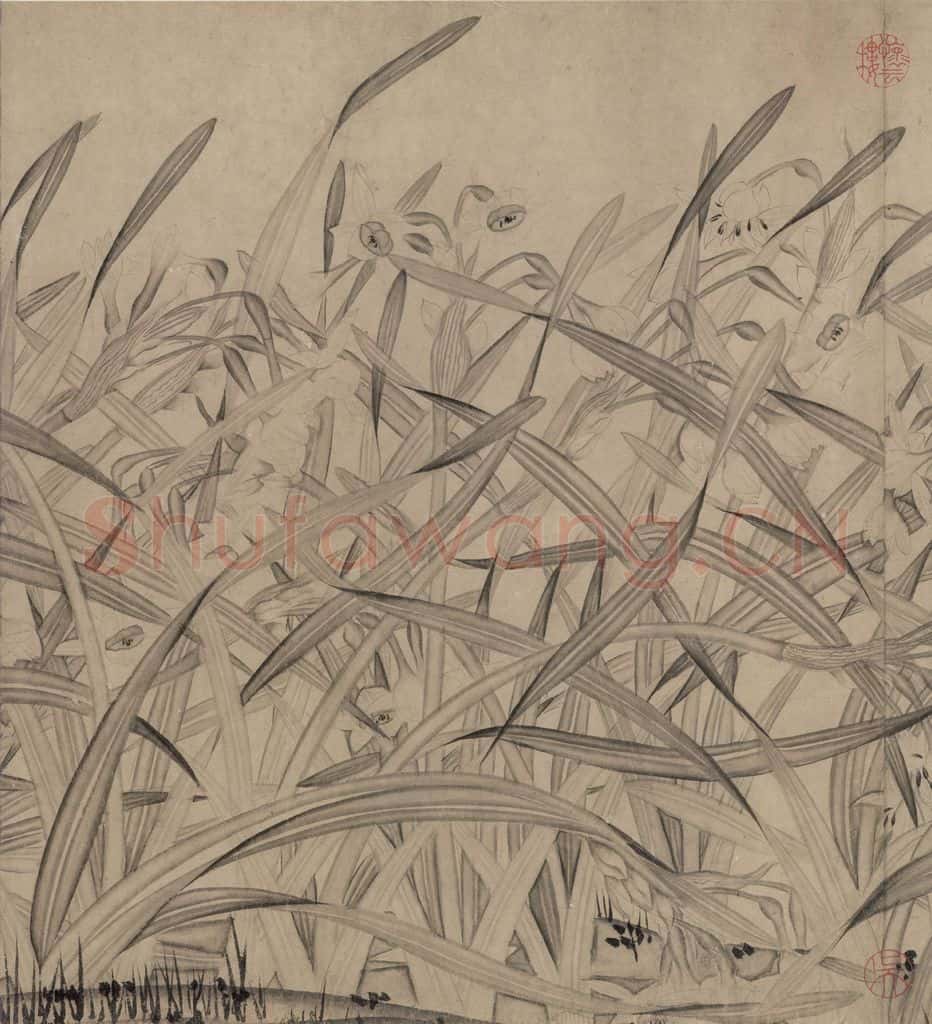 宋代 赵孟坚《水仙图》书画作品