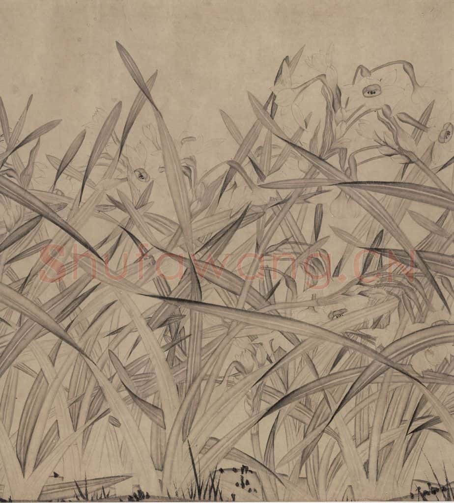 宋代 赵孟坚《水仙图》书画作品
