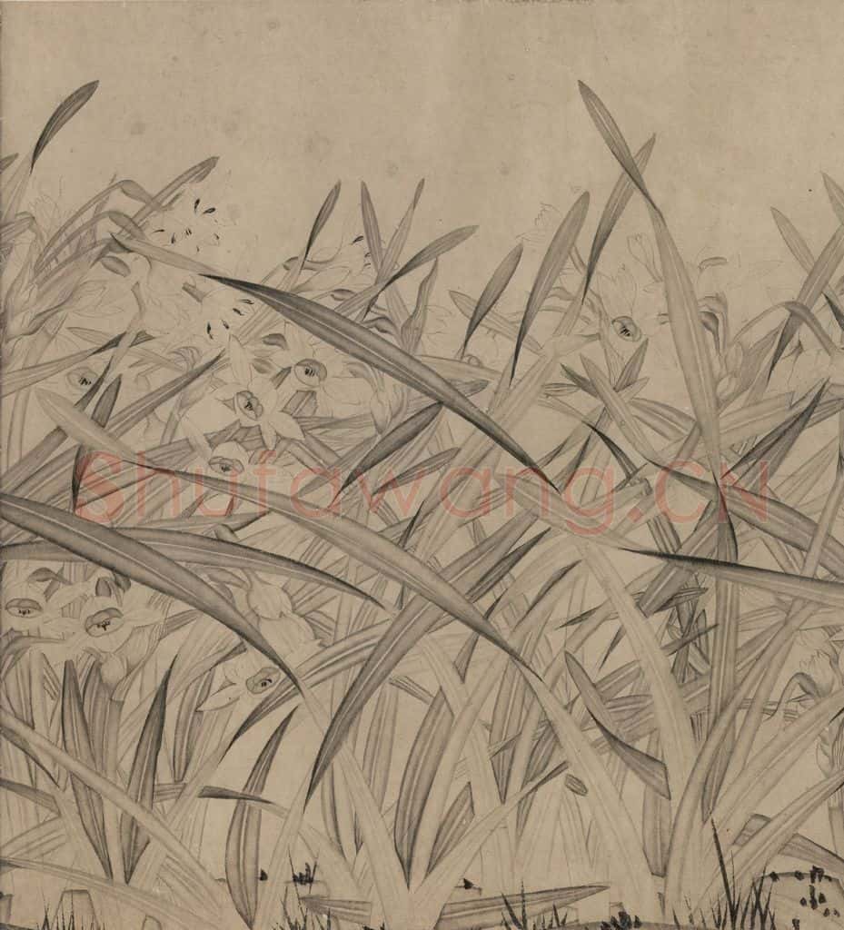 宋代 赵孟坚《水仙图》书画作品