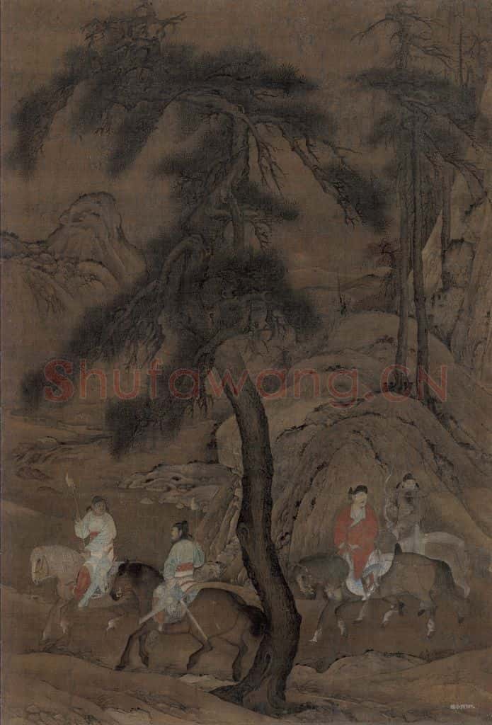 宋代 佚名《明皇幸蜀图》书画作品