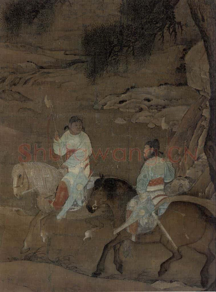 宋代 佚名《明皇幸蜀图》书画作品