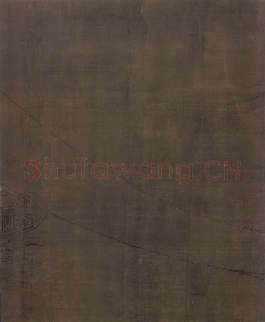 宋 佚名 仿郭忠恕雪霁江行图 书画作品