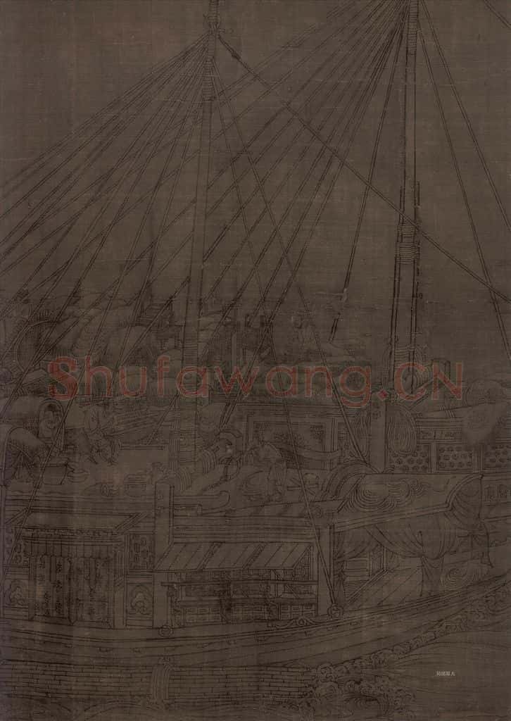 宋 佚名 仿郭忠恕雪霁江行图 书画作品