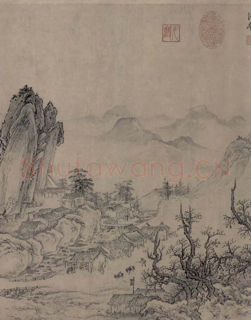 金 太古遗民 江山行旅图 书画作品