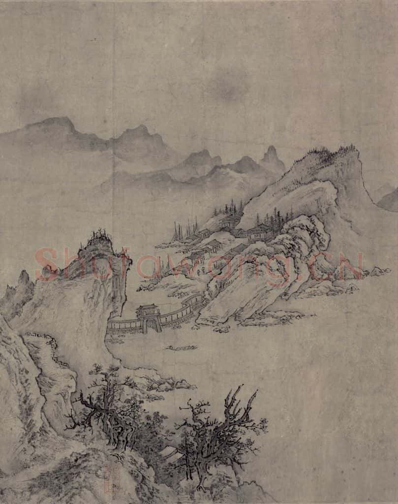 金 太古遗民 江山行旅图 书画作品