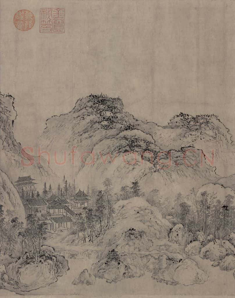 金 太古遗民 江山行旅图 书画作品