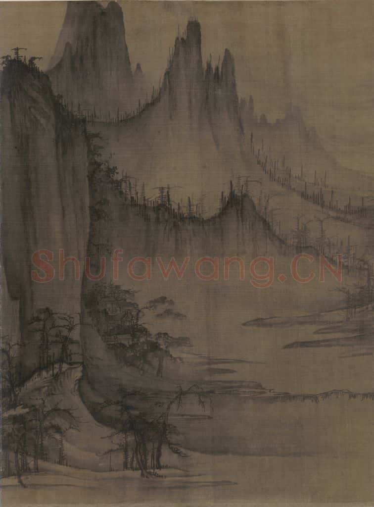 宋 许道宁 秋江鱼艇图 书画作品