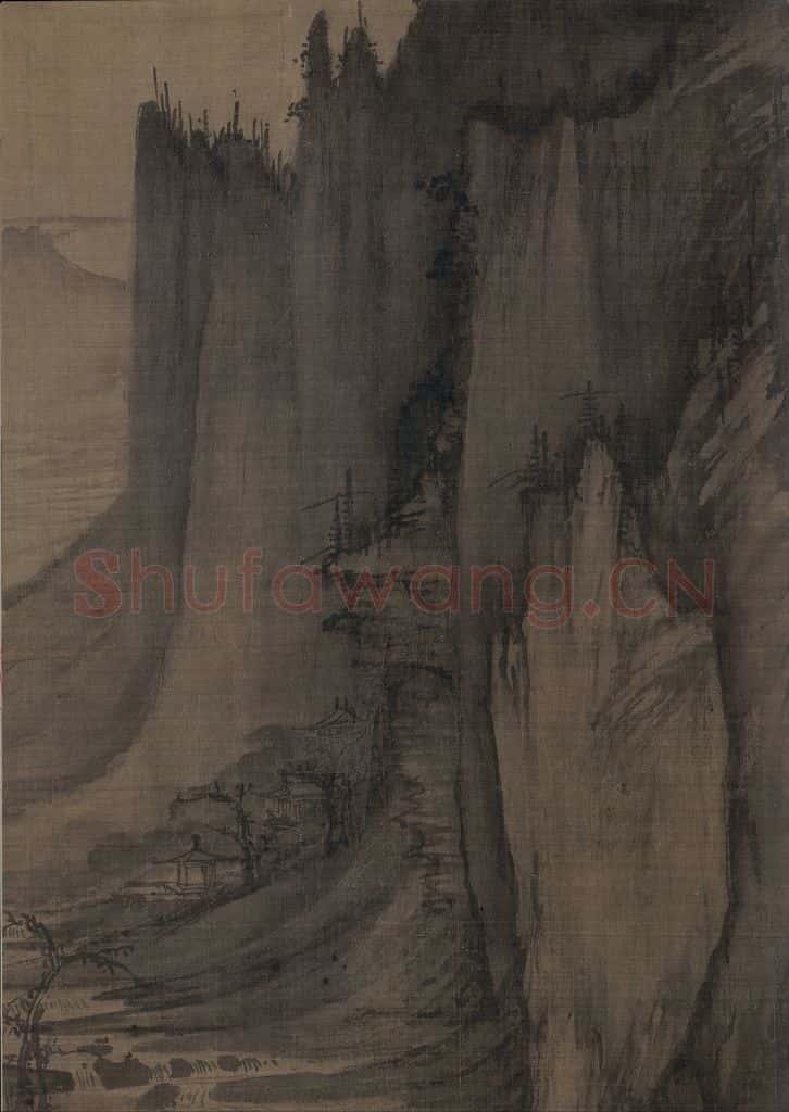 宋 许道宁 秋江鱼艇图 书画作品