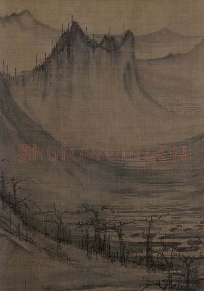 宋 许道宁 秋江鱼艇图 书画作品