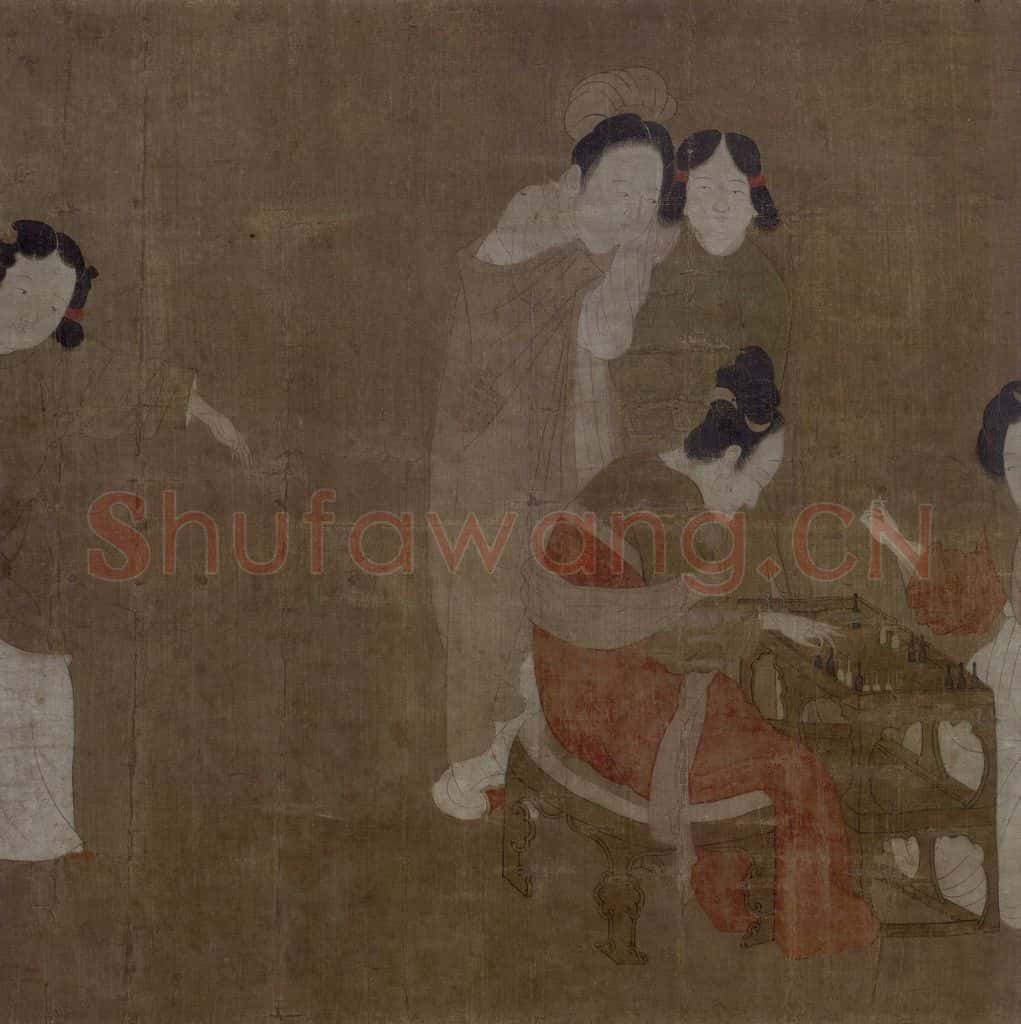 宋 佚名《内人双陸图》书画作品