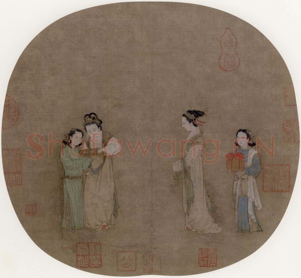 宋 佚名《饮茶图》书画作品