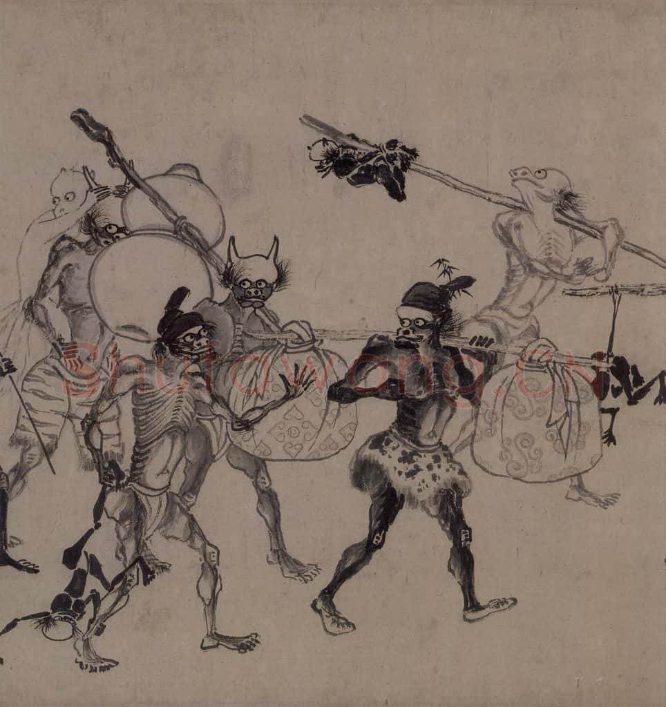 宋 龚開《中山出游图》书画作品