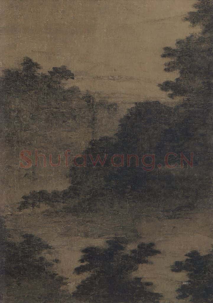 宋 佚名《云起楼图》书画作品