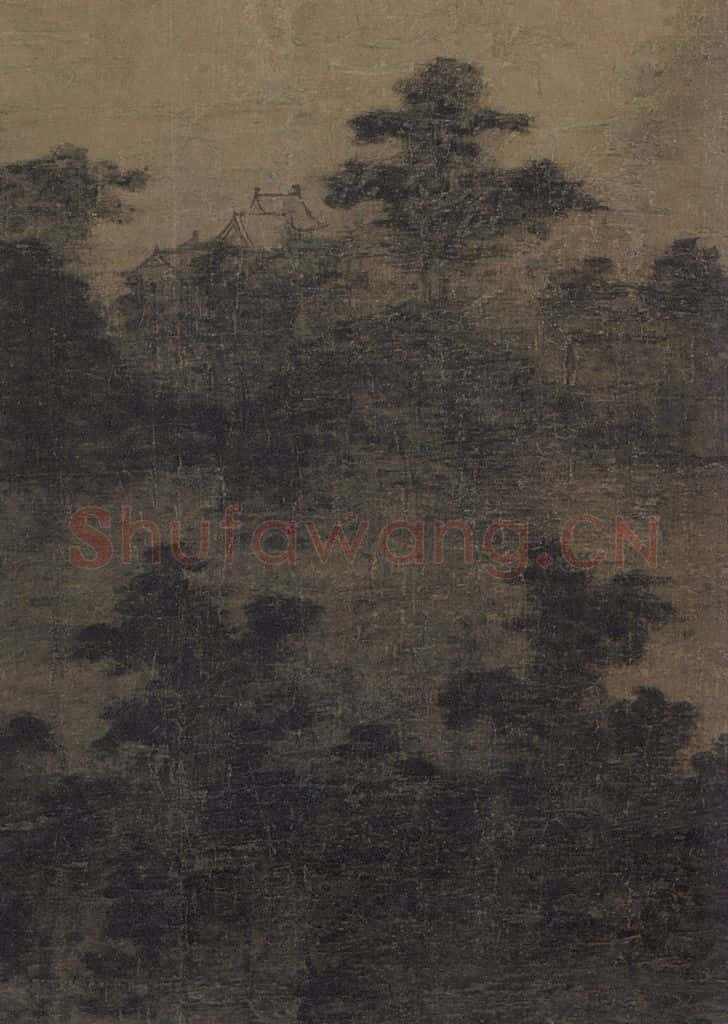 宋 佚名《云起楼图》书画作品