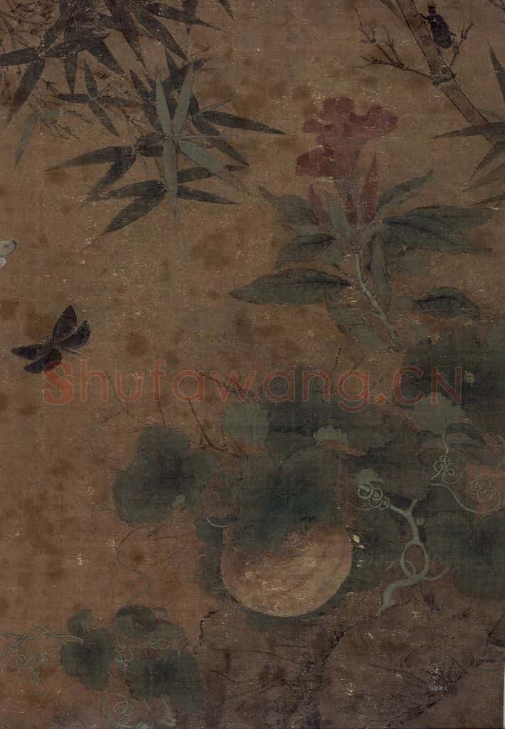 宋 赵昌《竹虫图》书画作品