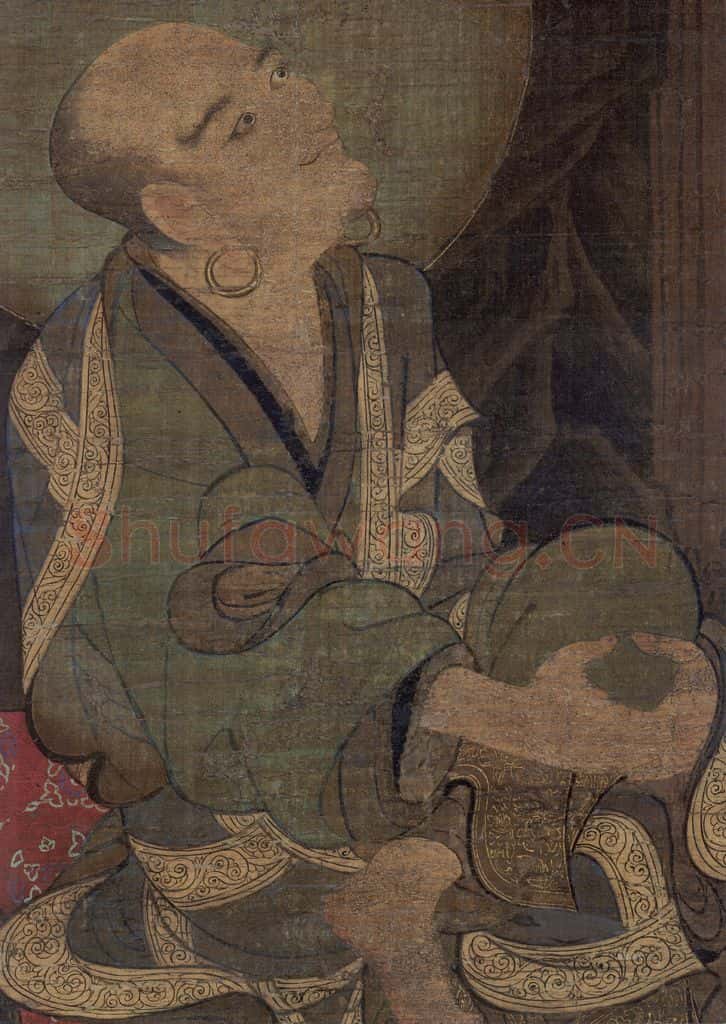 宋 金大受《第六尊者 迦哩尊者图》书画作品