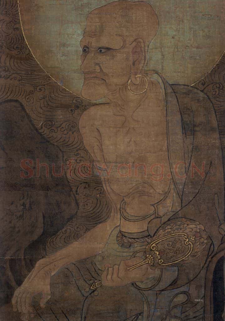 宋 金大受《第九尊者 戍博迦尊者图》书画作品