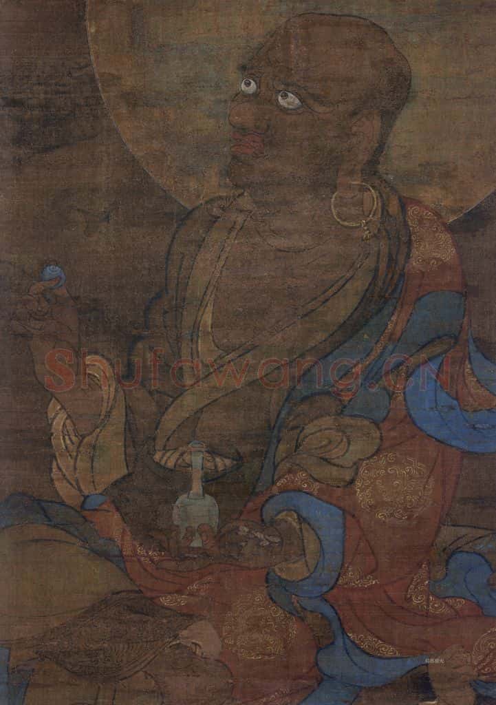 宋 金大受《第十尊者 半诺迦尊者图》书画作品
