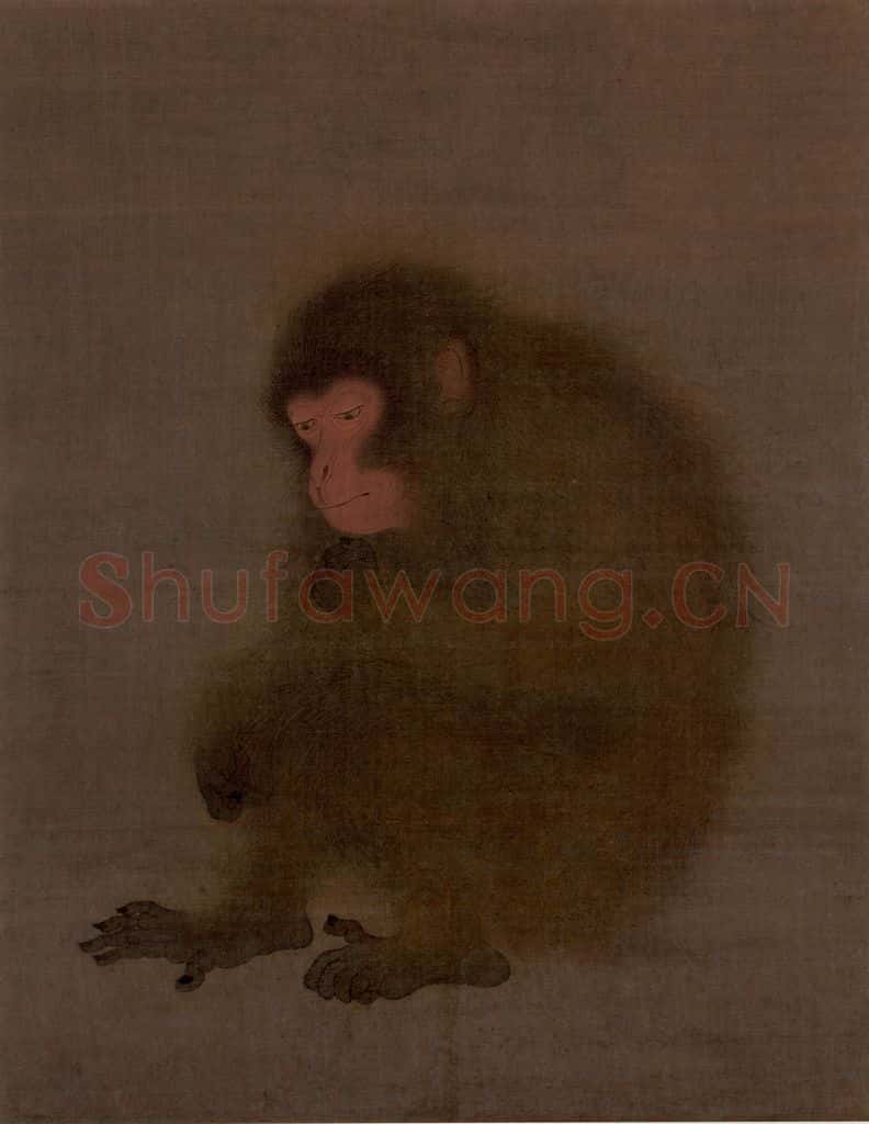 宋 毛松《猿图》书画作品