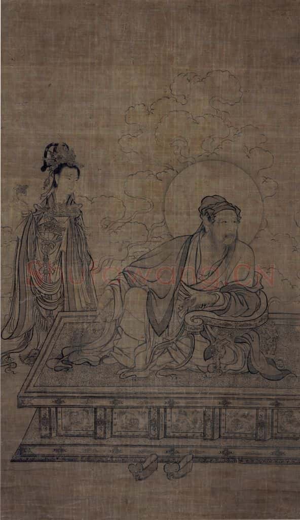 宋 李公麟《维摩居士图》书画作品